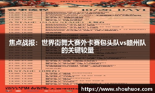 焦点战报：世界街舞大赛外卡赛包头队vs赣州队的关键较量